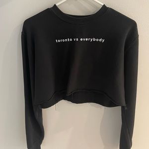Toronto vs everybody black cut off sweatshirt by peace collective